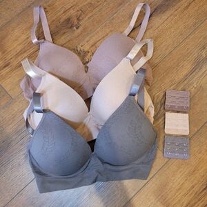 Elegant Women's Intimates Set - Brown, Tan, Cream